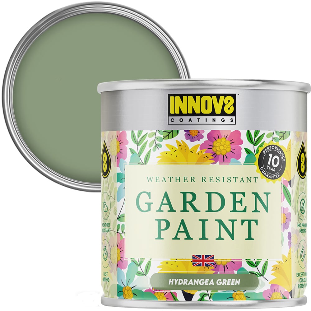 Innov8 Coatings Hydrangea Green Garden Paint 750ml Image 1