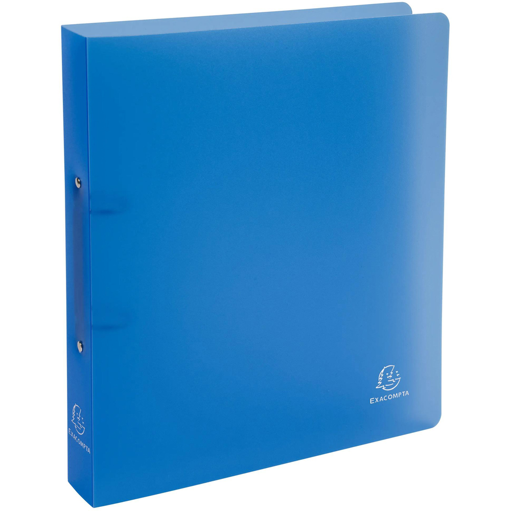 Exacompta Chromaline Blue Polypropylene 2R Ring Binder 30mm 15 Pack Image 2