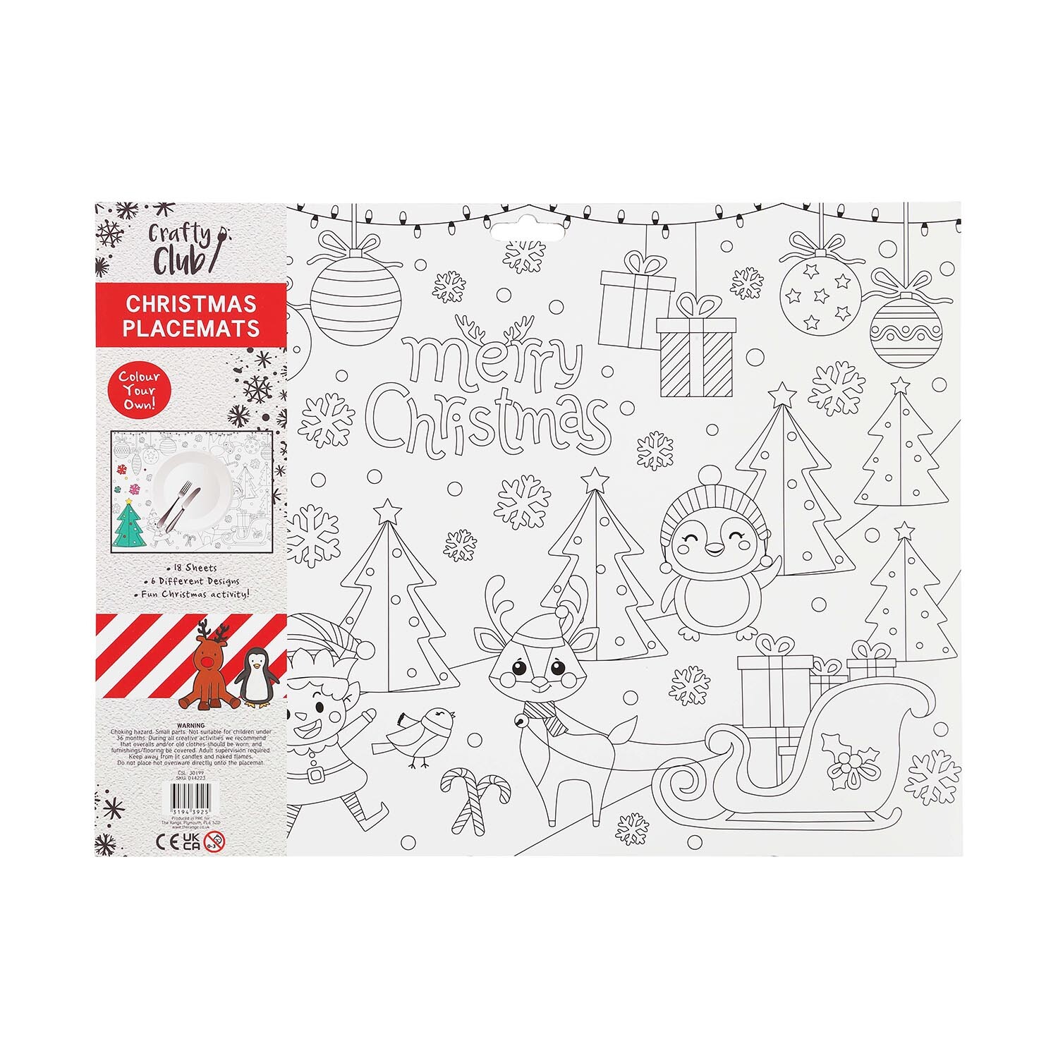 Colour Your Own Christmas Placemats Image