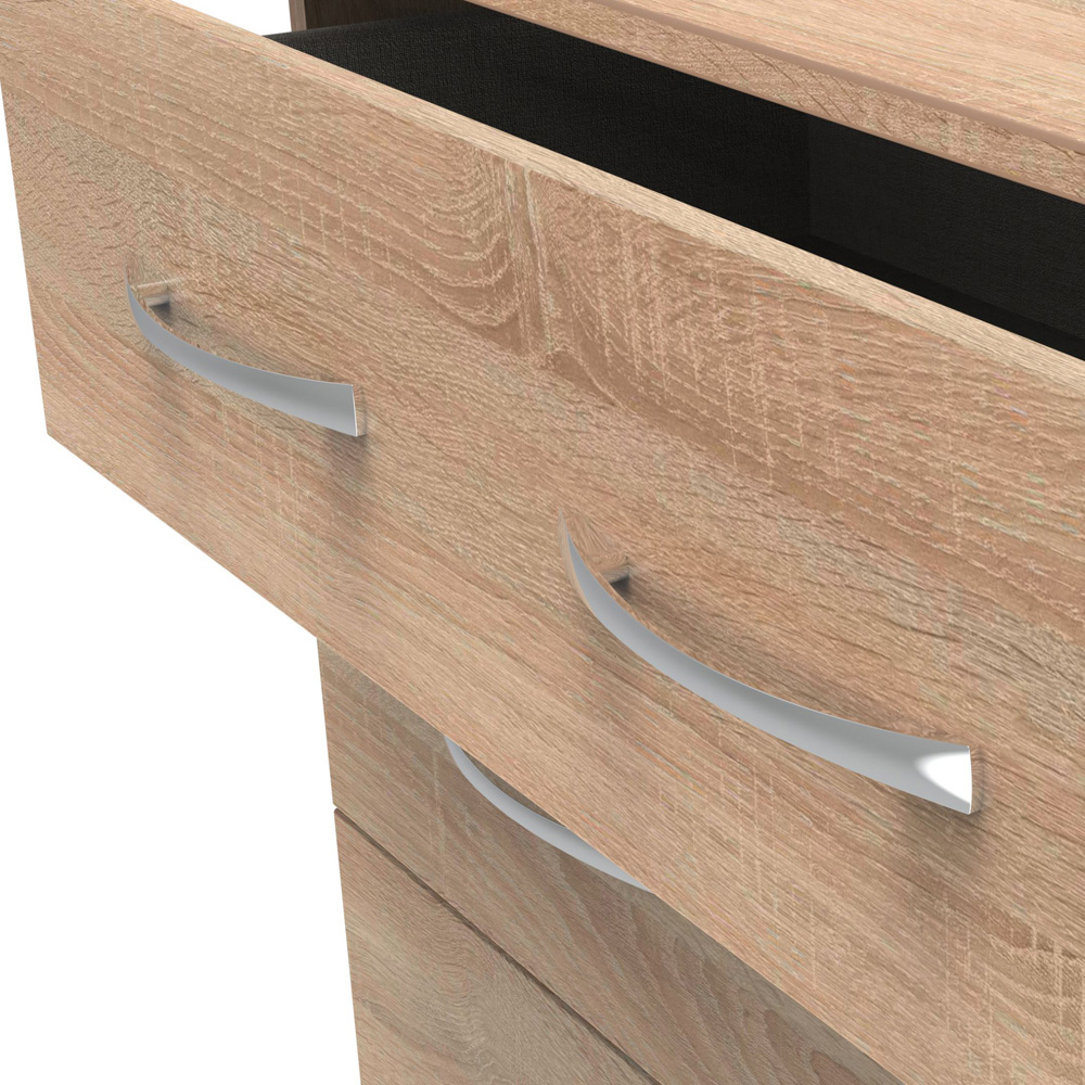 Crowndale Avon 3 Drawer Bardolino Oak Chest of Drawers Image 6