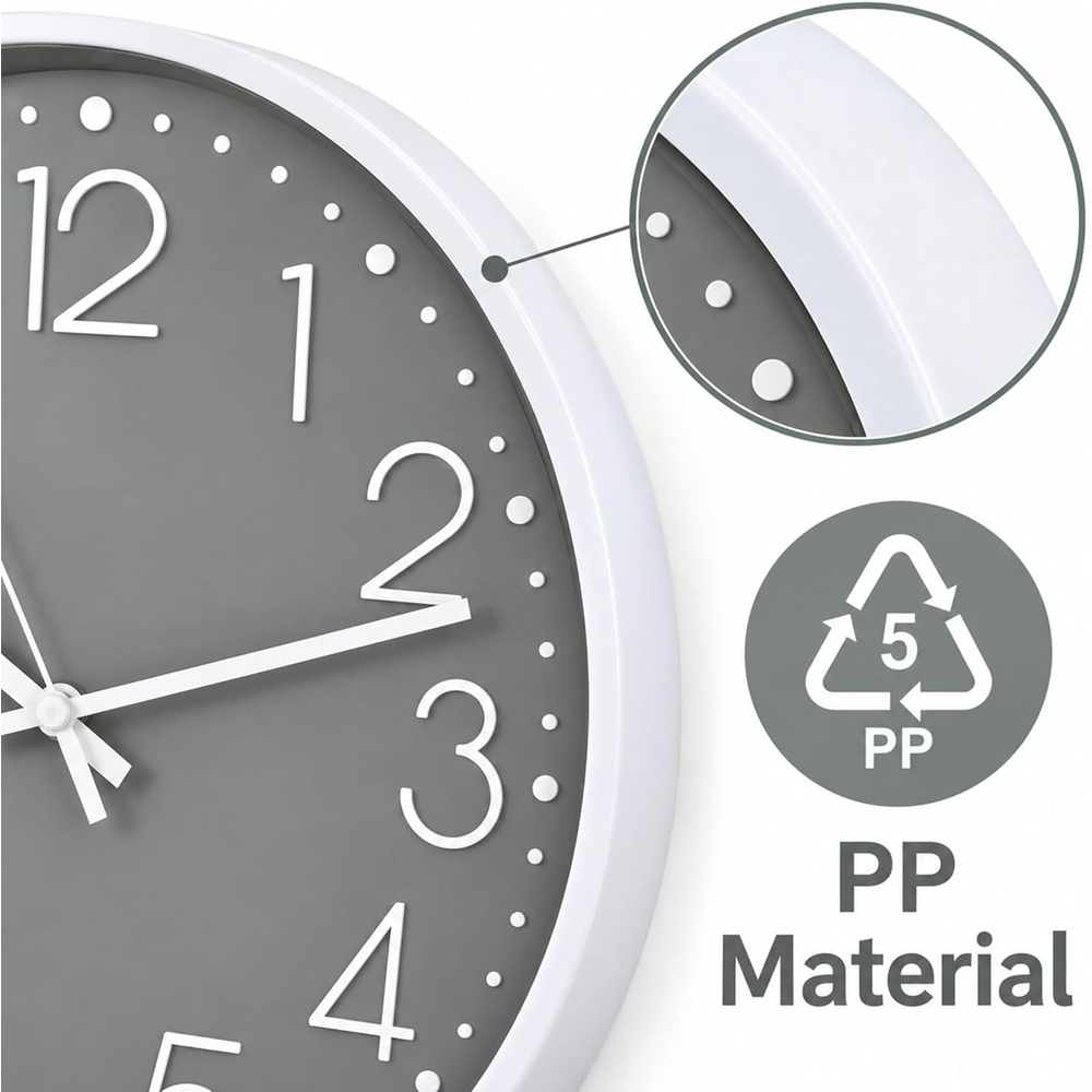 Marco Paul Grey Round Wall Clock 50cm Image 7