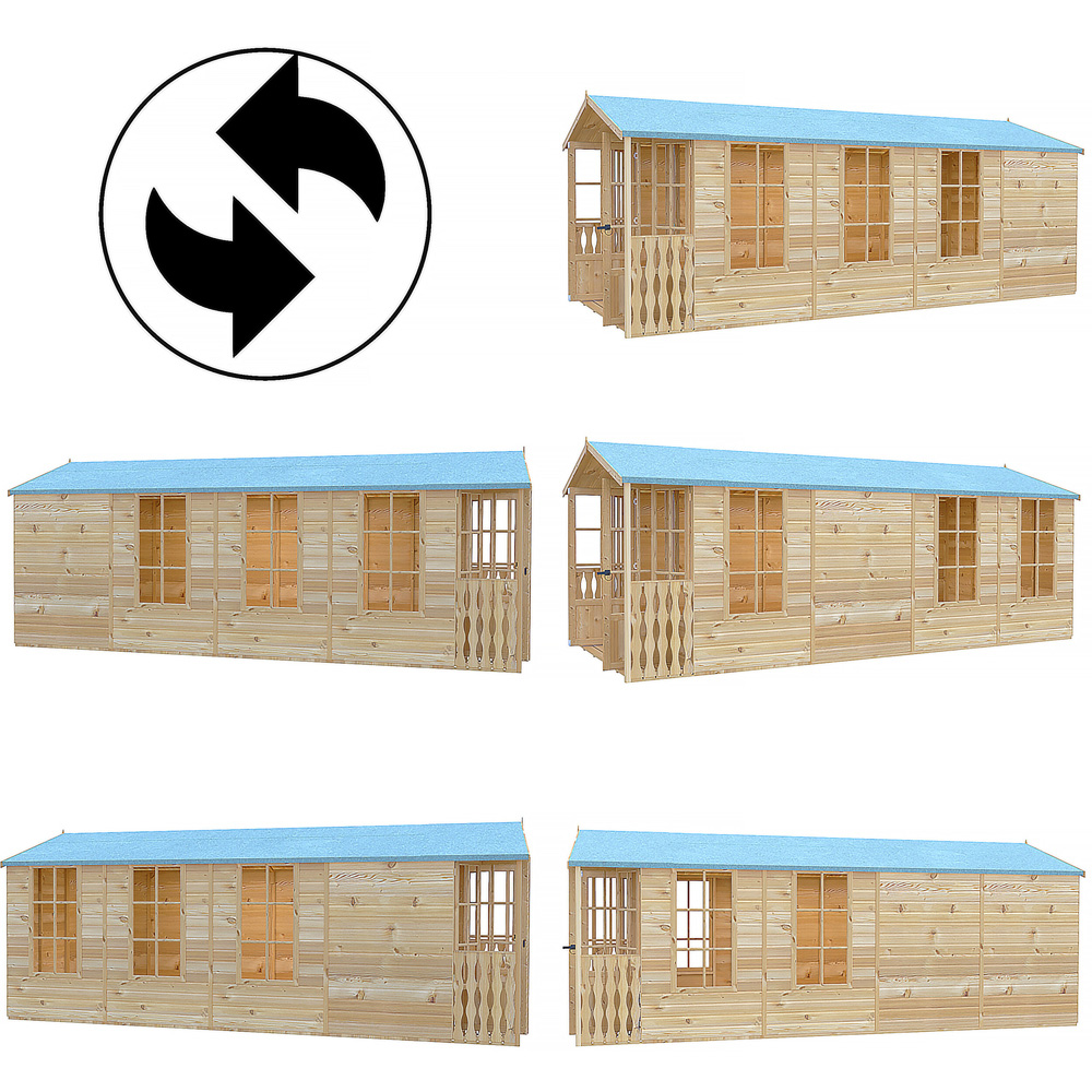 Shire Delmora 8 x 18ft Double Door Traditional Summerhouse Image 5