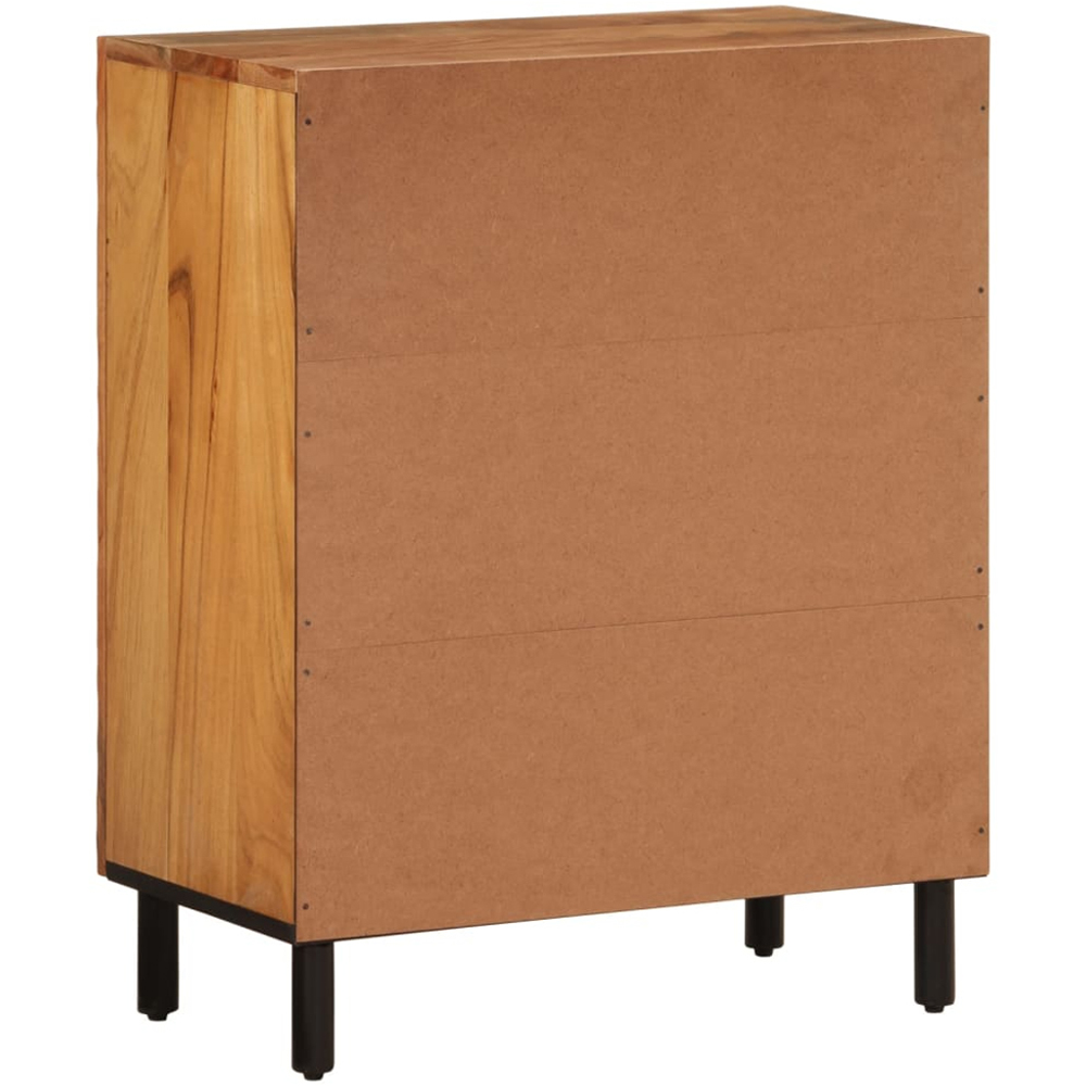vidaXL 2 Door Natural Solid Acacia Wood Side Cabinet Image 6
