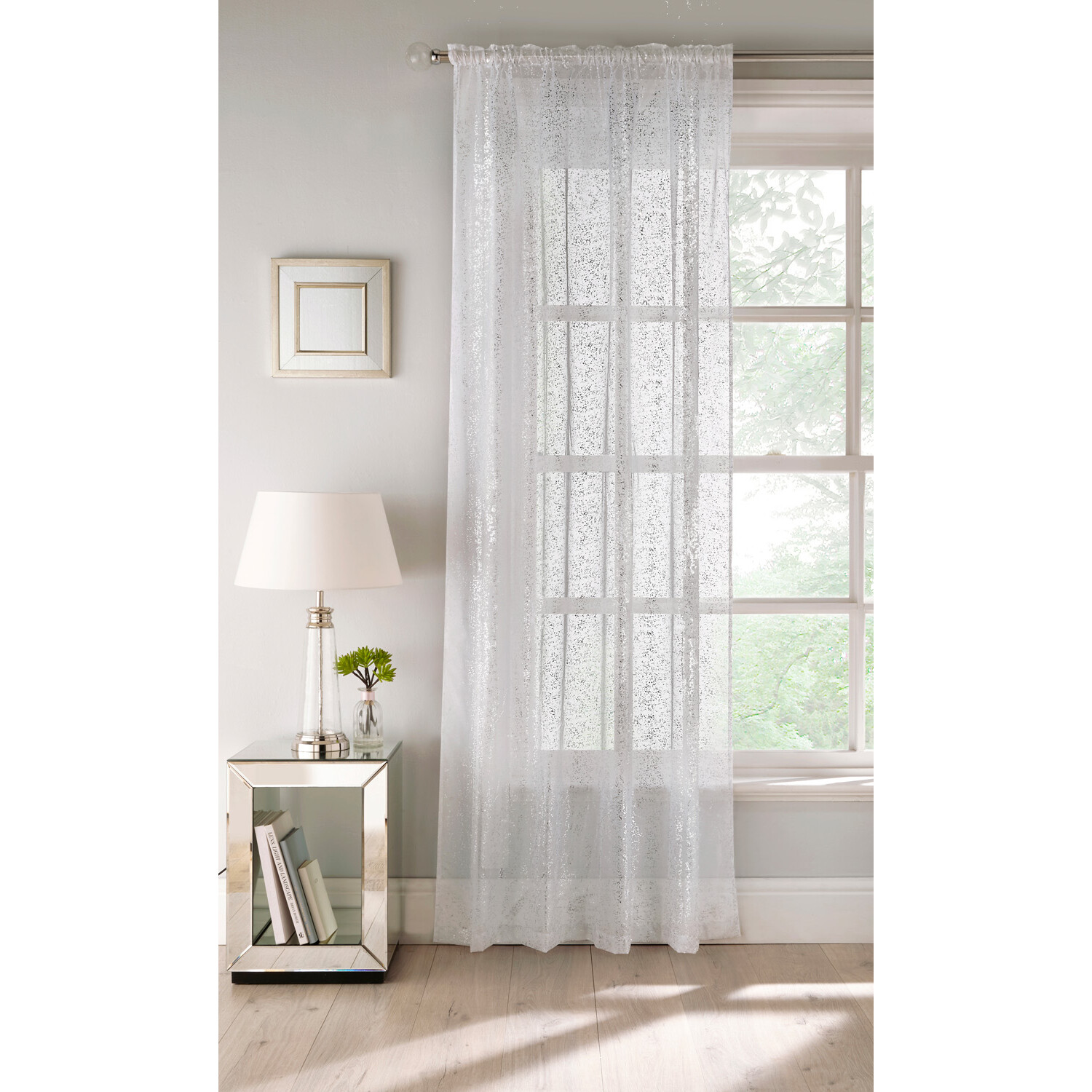 Pandora Voile Panel - White / 137cm Image 2