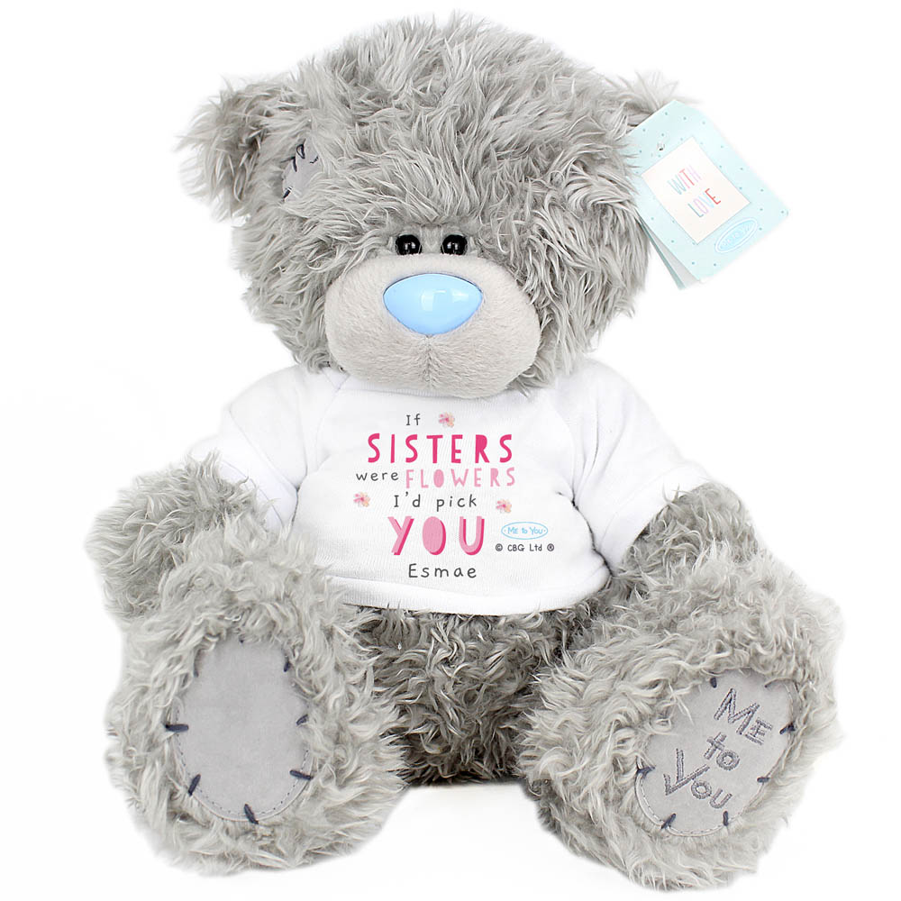 Personalised Memento Personalised Me To You If Were Flowers Bear Image 1