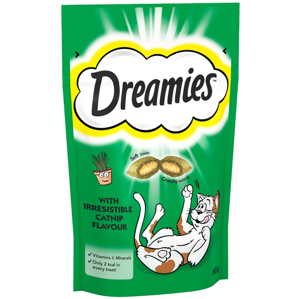 Dreamies Catnip Adult Cat Treat Pouch 60g Image