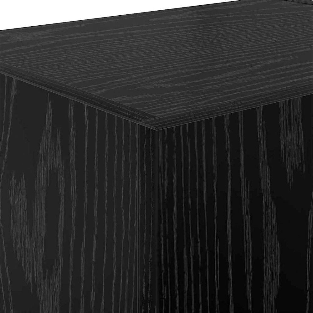 vidaXL Single Door Black Oak Wall-Mounted TV Cabinet Image 9