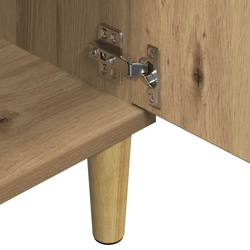 vidaXL 2 Door 2 Shelf Artisan Oak TV Cabinet Image 8