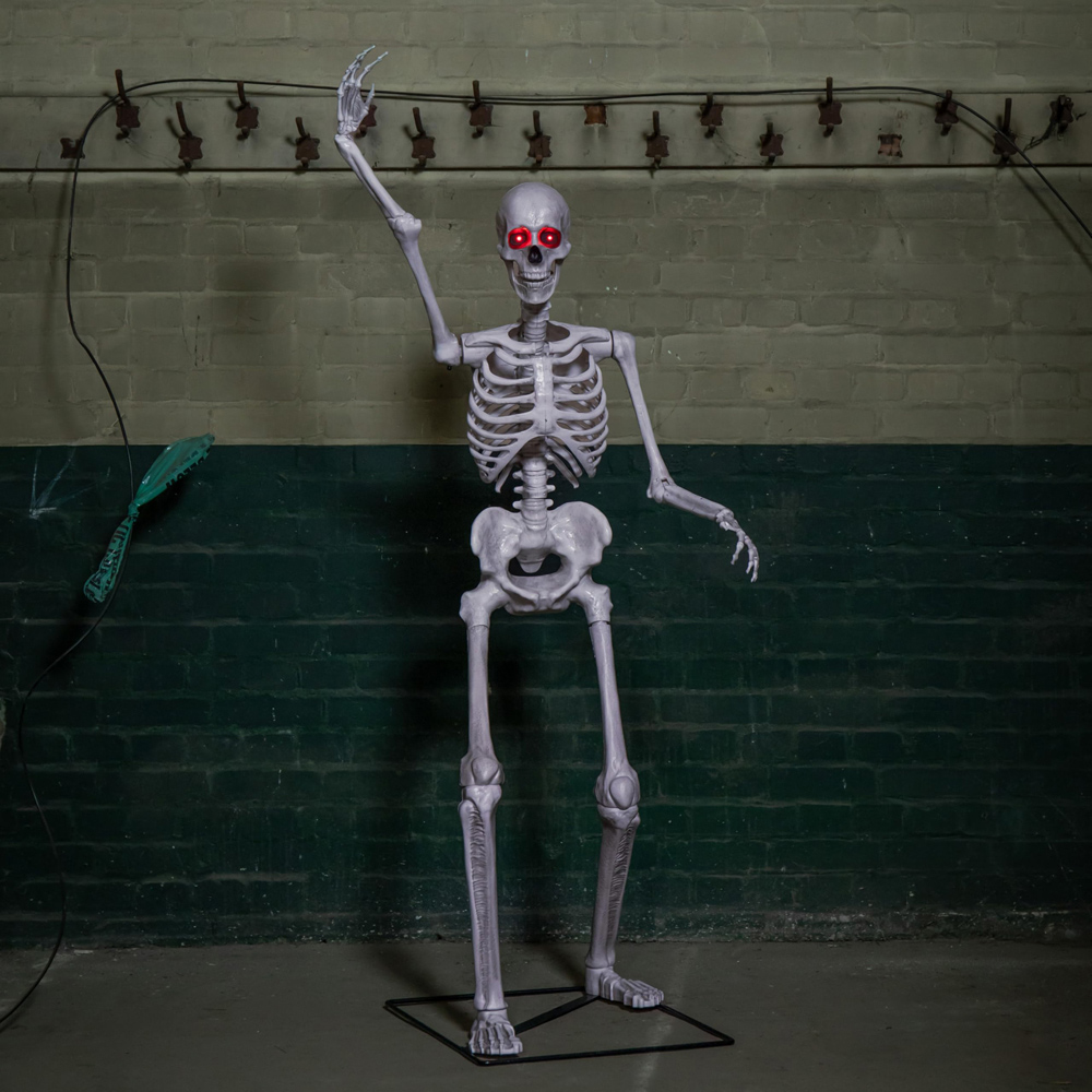 Samuel Alexander Red LED Full Body Standing Skeleton Halloween Decoration 5ft Image 9