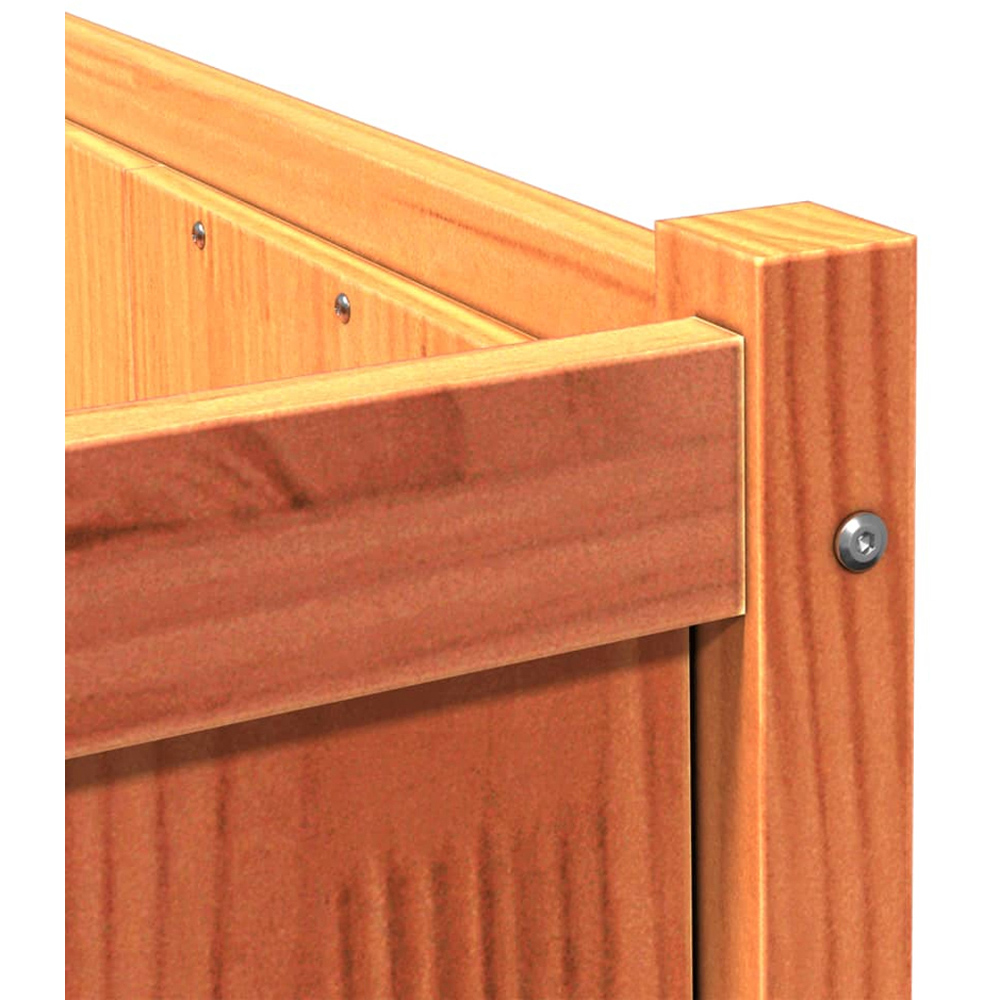 vidaXL Black Solid Pine Wood Garden Planter 70 x 70 x 70cm Image 7