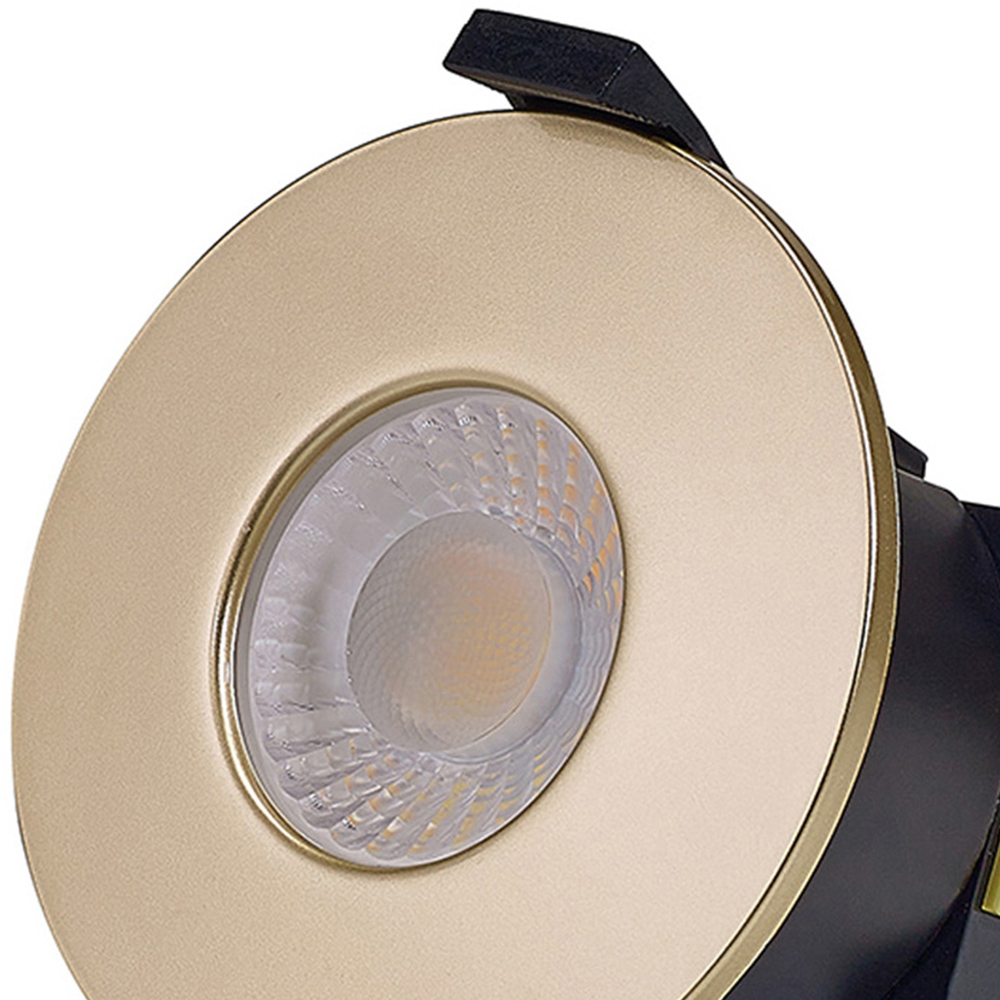 Trendi Switch Champagne Gold Recessed Dimmable CCT LED Fire Rated Downlight Image 2