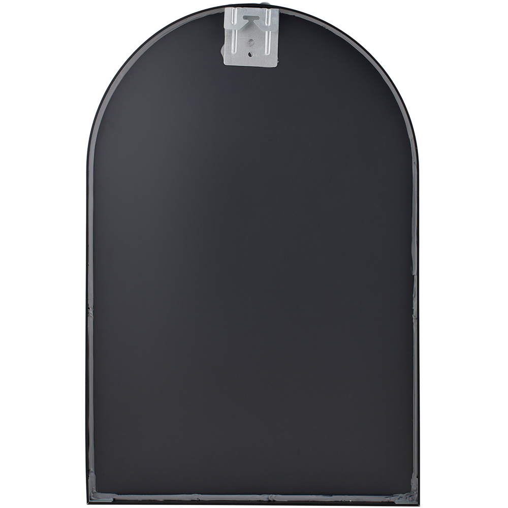 Living and Home Black Arched Aluminium Framed HD Float Glass Bathroom Mirror 40 x 60cm Image 4