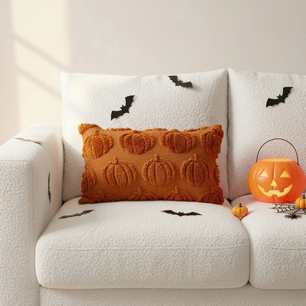 Living and Home Orange Pumpkin Soft Plush Throw Pillow 30 x 50cm Image 5