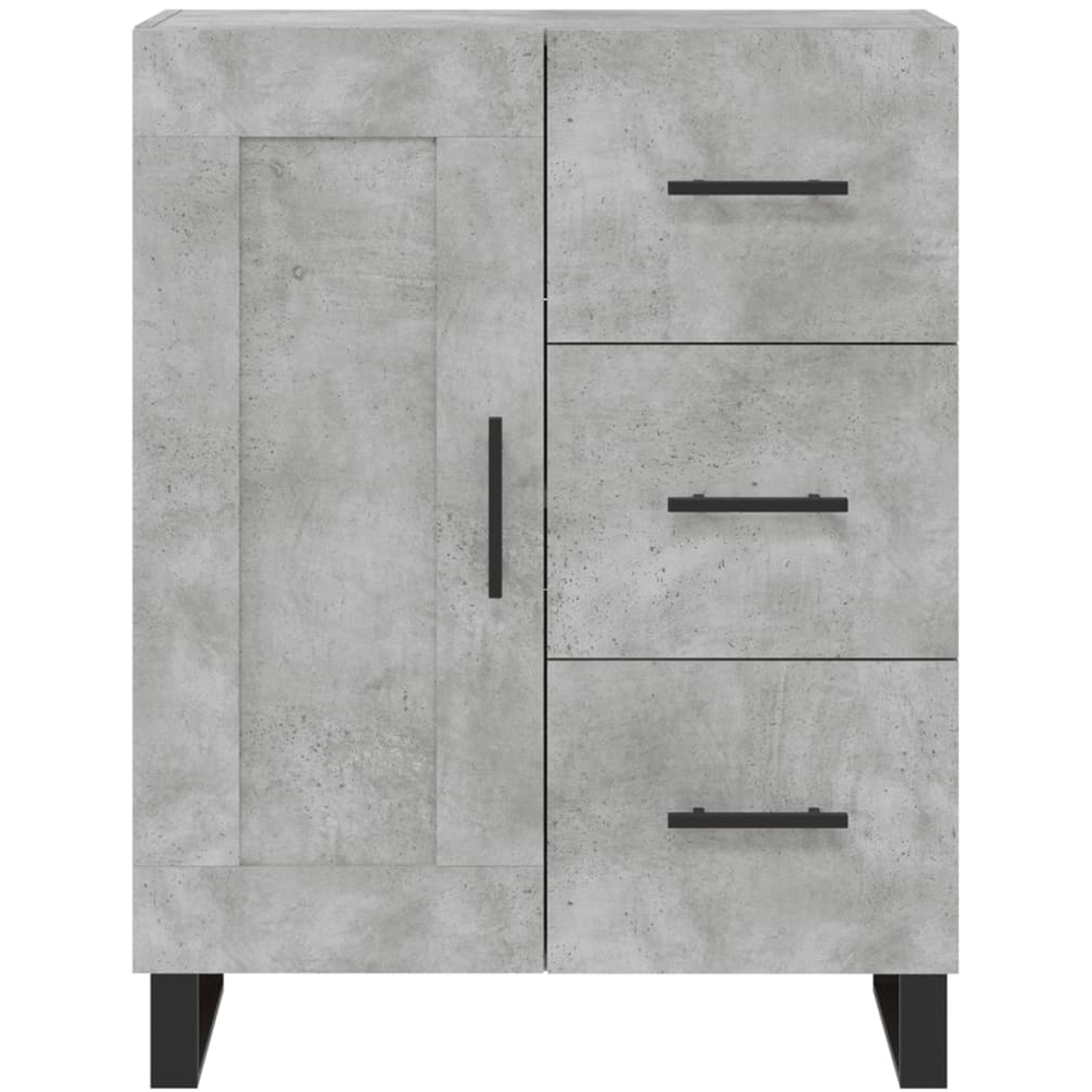 vidaXL 3 Door 3 Drawer Concrete Grey Highboard Image 8