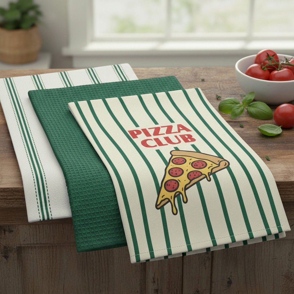 Pack of 3 Pizza Club Tea Towels Image 2