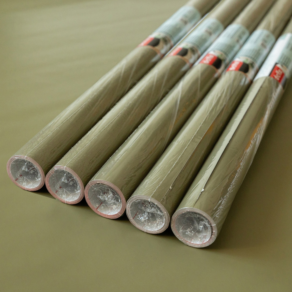 d-c-fix Matt Olive Green Self-Adhesive Plastic Vinyl Wrap Film 67.5cm x 2m 5 Pack Image 2