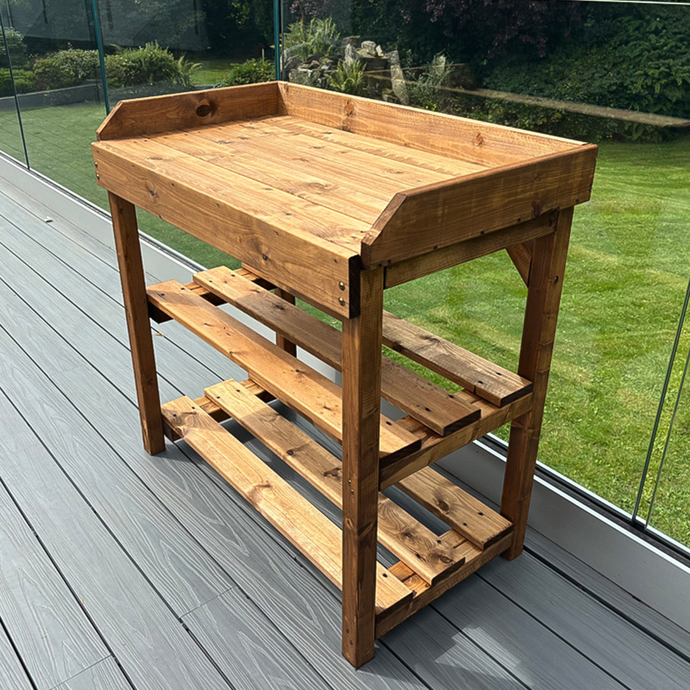 Charles Taylor Deluxe Davenport 3 Shelf Large Utility BBQ Table Image 3