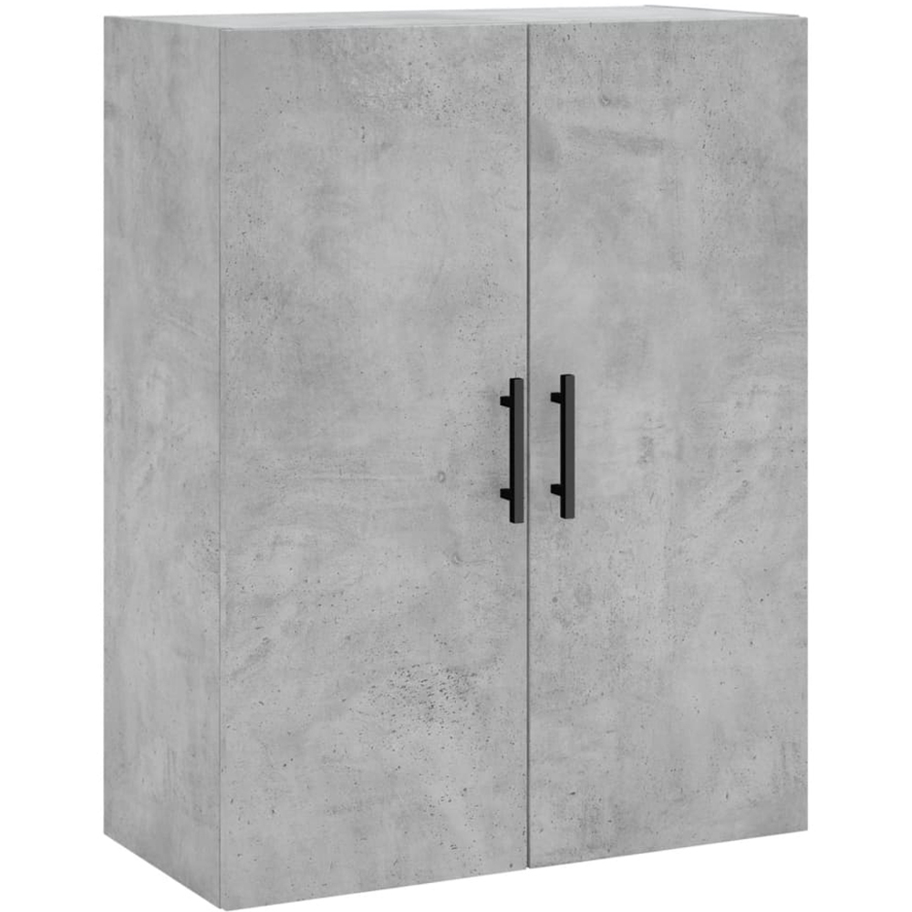 vidaXL 2 Door 3 Drawer Concrete Grey Highboard with Black Handles Image 5