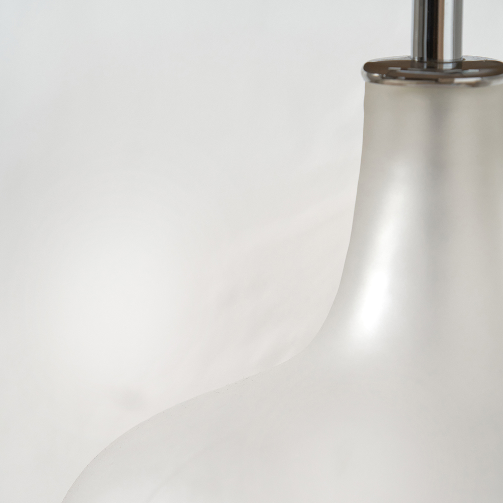 Pacific Lifestyle Tamsin Grey Shade Frosted White Glass Table Lamp Image 3