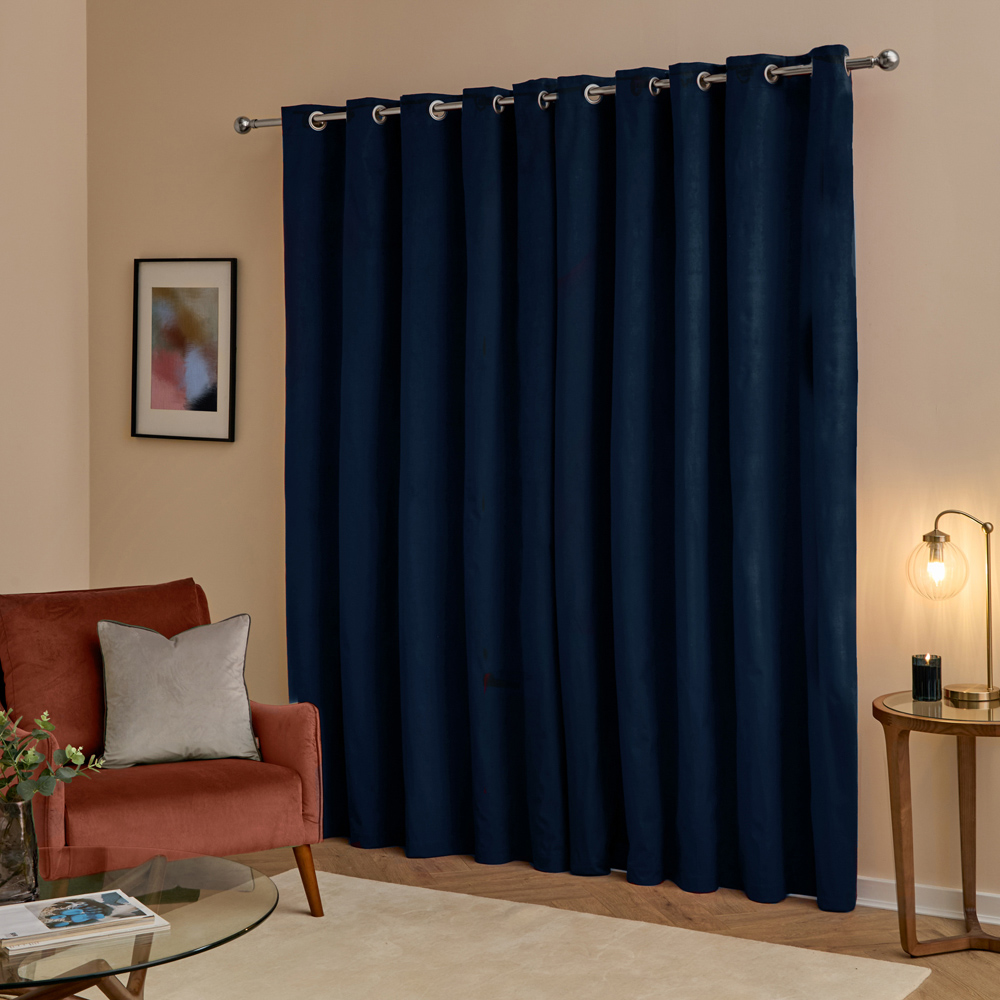 Furn The Ultimate Royal Velvet Blackout Eyelet Curtains 229 x 183cm Image 2