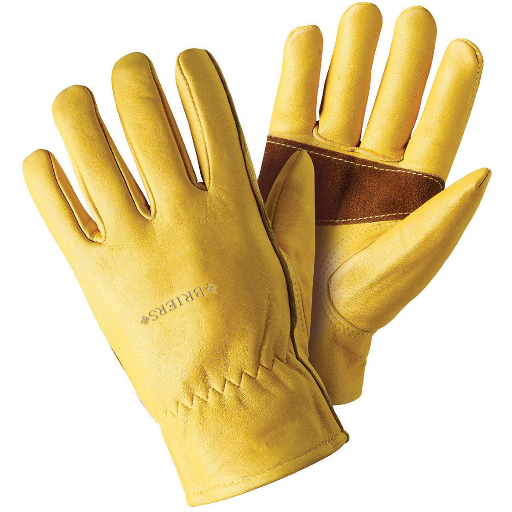 Briers Ultimate Golden Leather Gardening Gloves Image 1