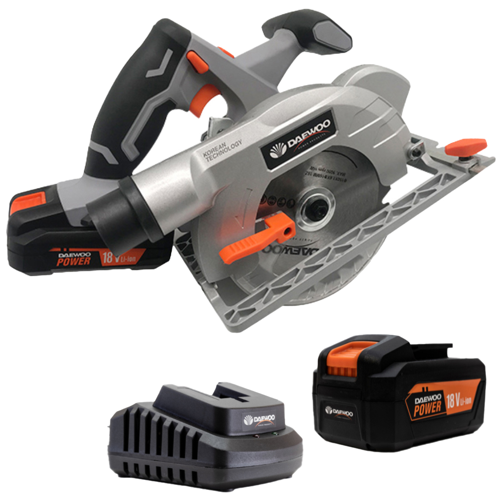 Daewoo U-Force 18V 4Ah Lithium-Ion Cordless Circular Saw with Battery Charger Image 1