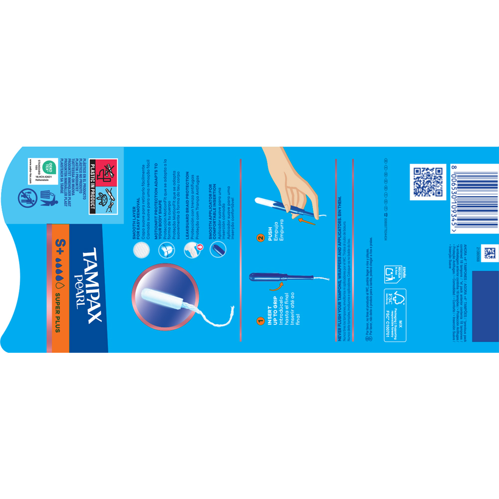 Pack of 22 Tampax Pearl Tampons Super Plus Image 2
