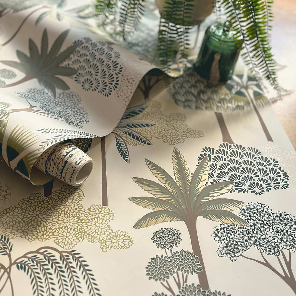 Belgravia Decor Akiko Tree Green Wallpaper Image 2
