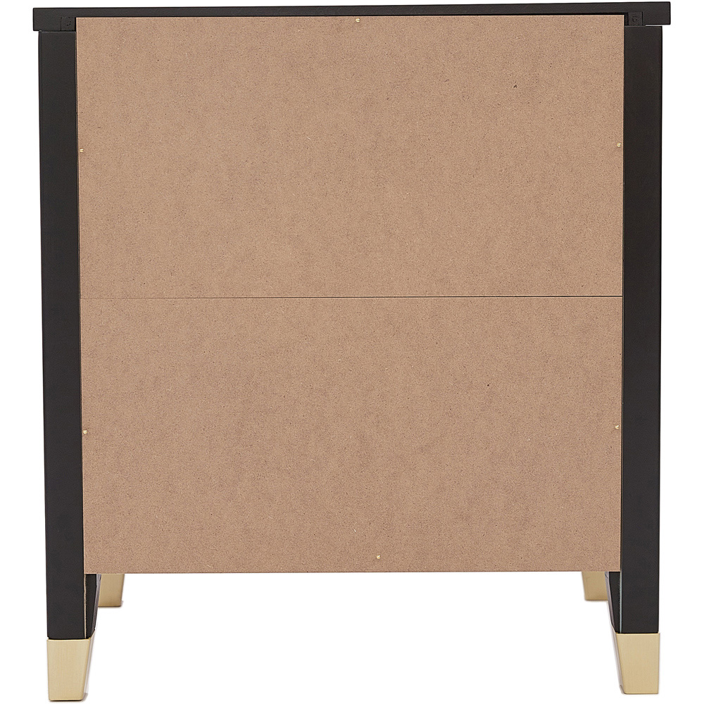 Biasi 2 Drawers Black Bedside Table Image 4