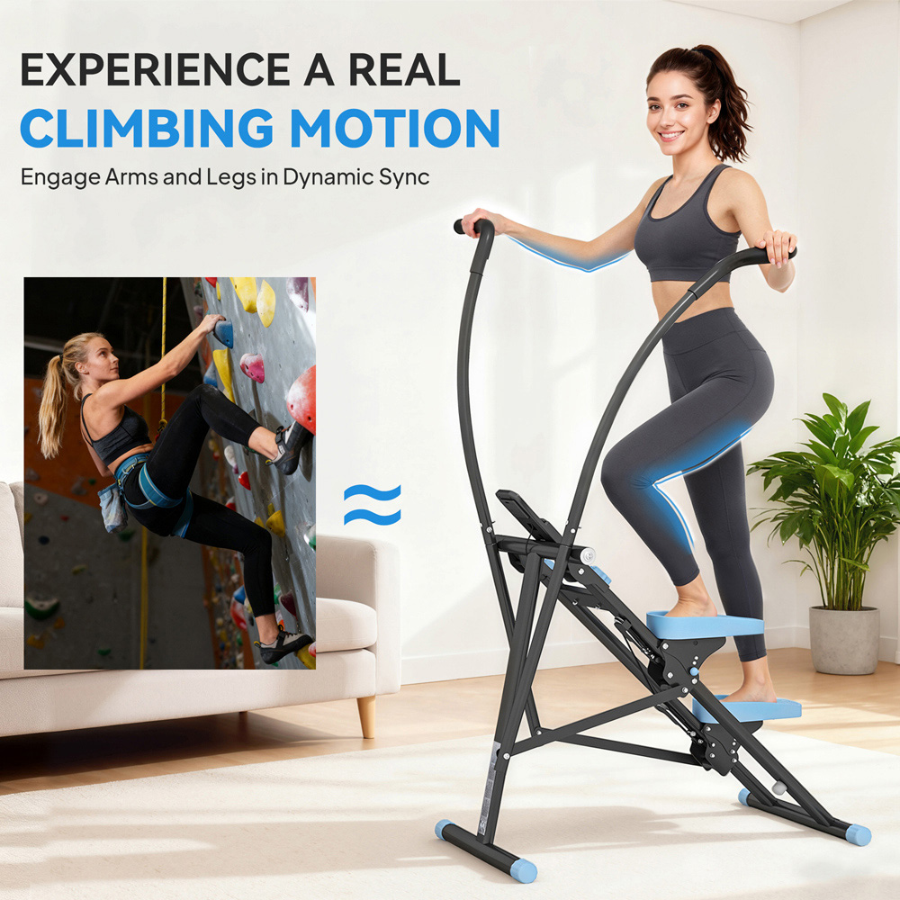 SPORTNOW Vertical Stair Stepper Exercise Machine with LCD Monitor | Wilko