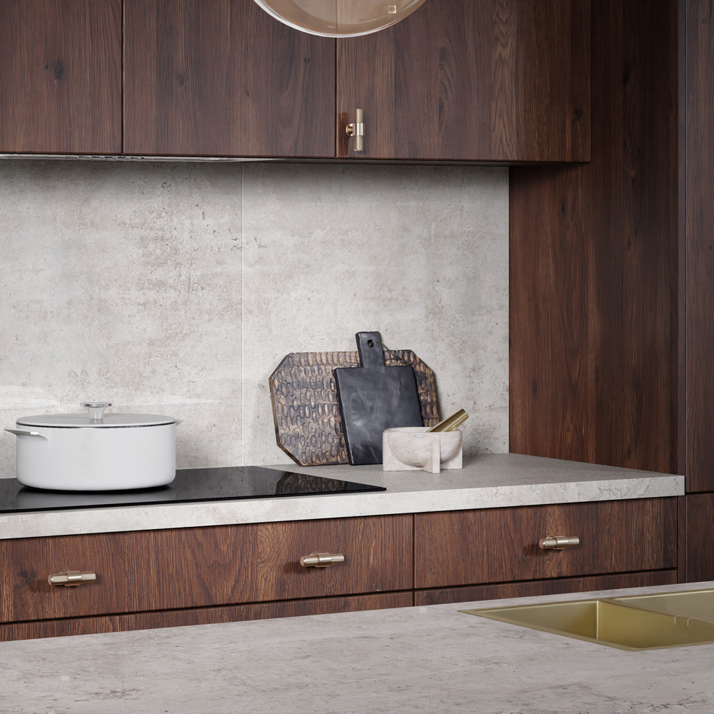 Omega Modern Cement Effect Square Edge Kitchen Upstand 3000 x 100 x 20mm Image 3