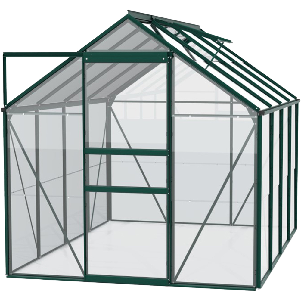 Vitavia Venus 5000 Green Aluminium Frame 6 x 8ft Toughened Glass Greenhouse Image 1