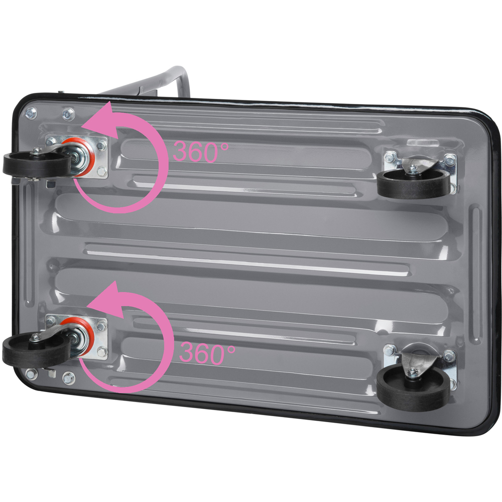 tectake Black Folding Trolley Image 5