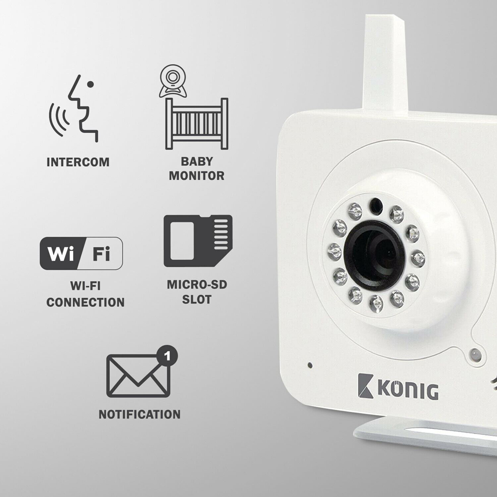 Konig White Enhanced Indoor Plug-and-Play IP Camera Image 6