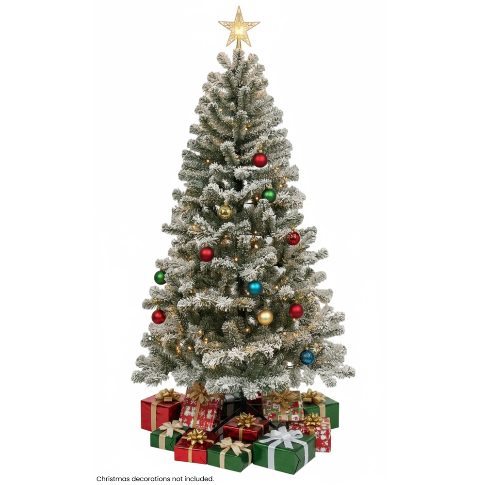 Festive Christmas Snow Covered Fir Artificial Christmas Tree 6ft Image 3