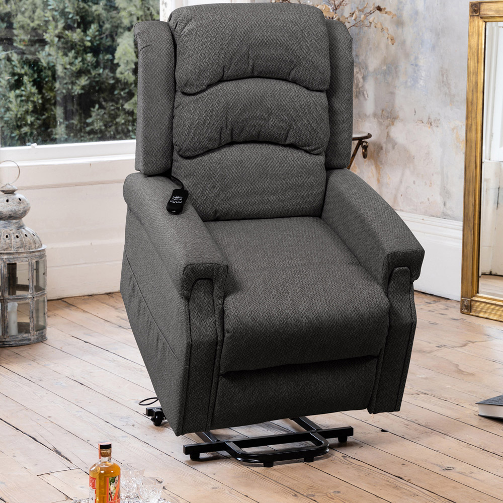 Artemis Home Eltham Dark Grey Electric Lift-Assist Massage and Heat Recliner Chair Image 4