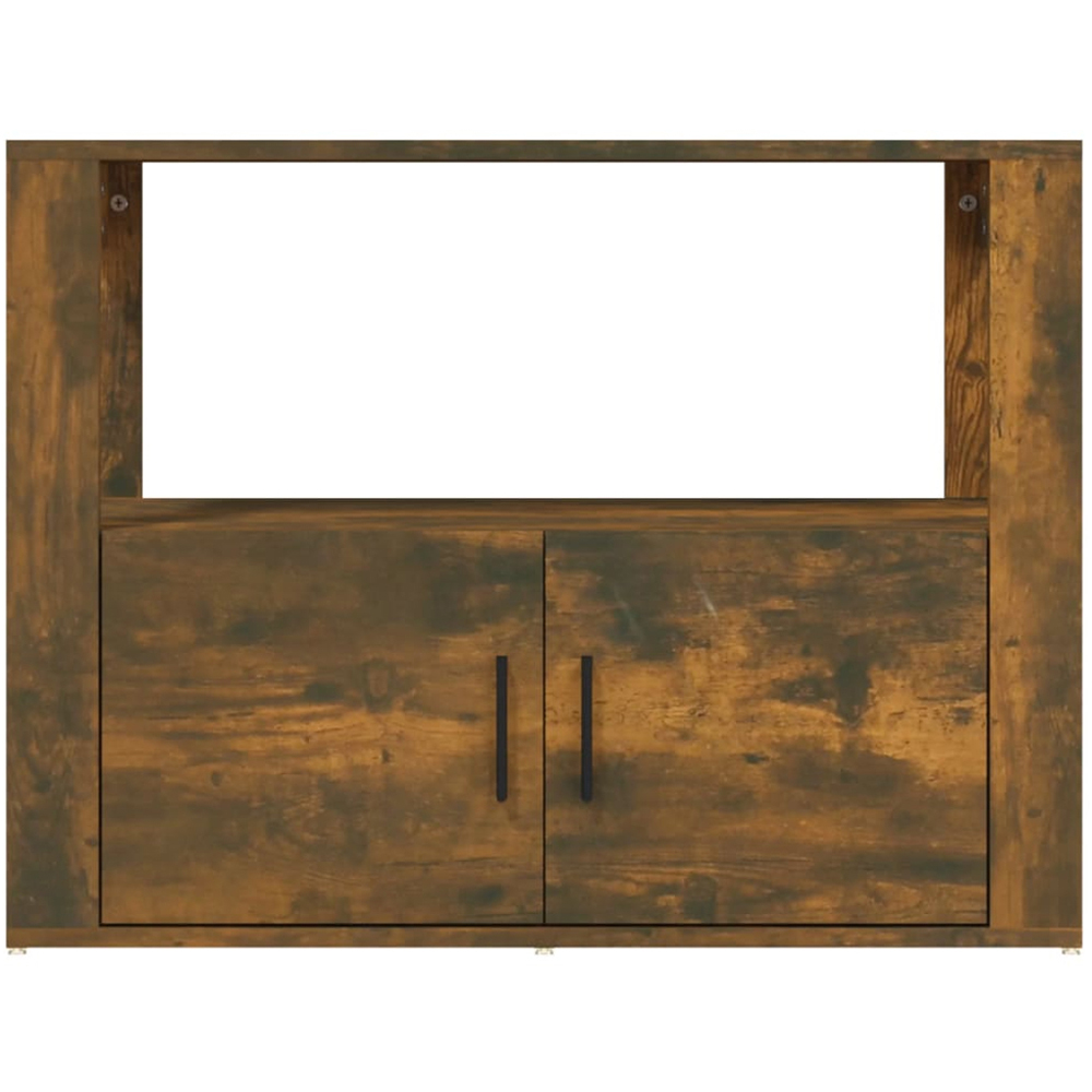 vidaXL 2 Door Single Shelf Smoked Oak Sideboard Image 6