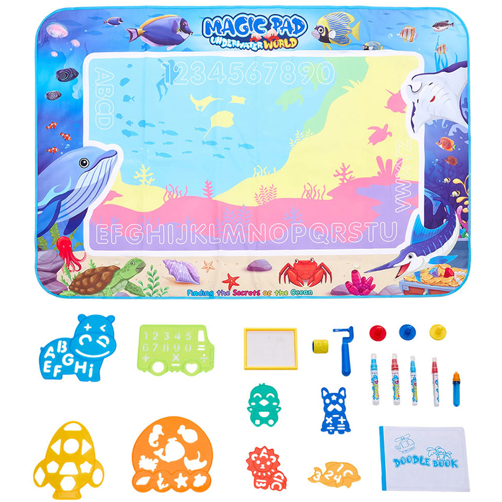 H&O Direct Kids Sea World Theme Water Doodle Painting Mat Image 1