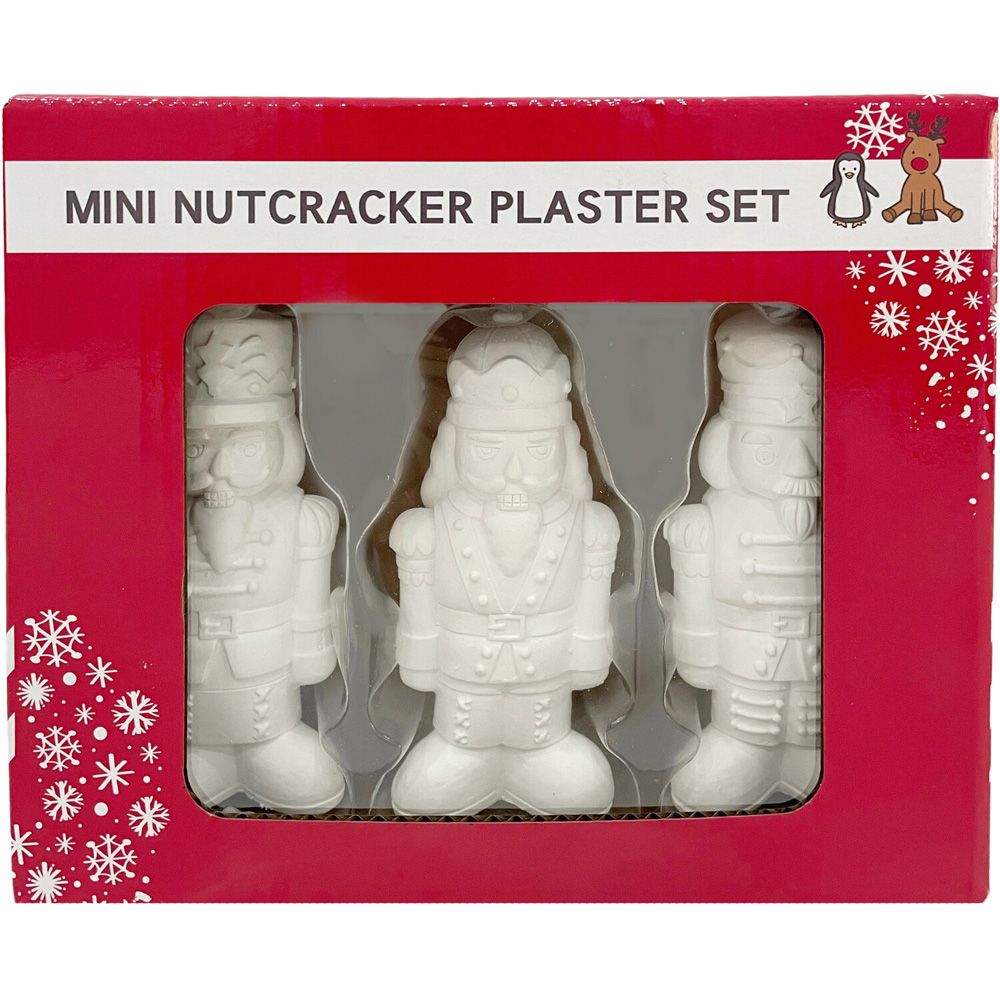 Mini Nutcracker Plaster Set - White Image 1