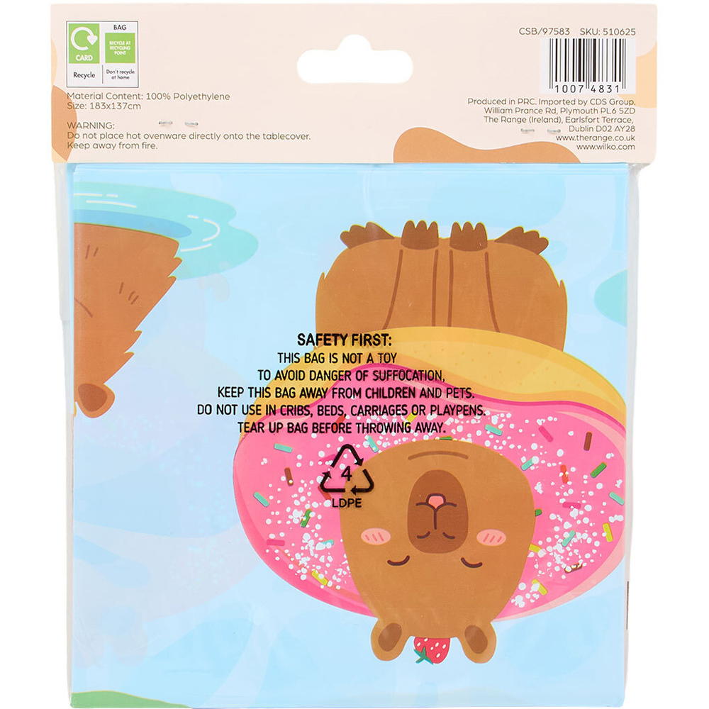 Capybara Reusable Table Cover Blue Image 6