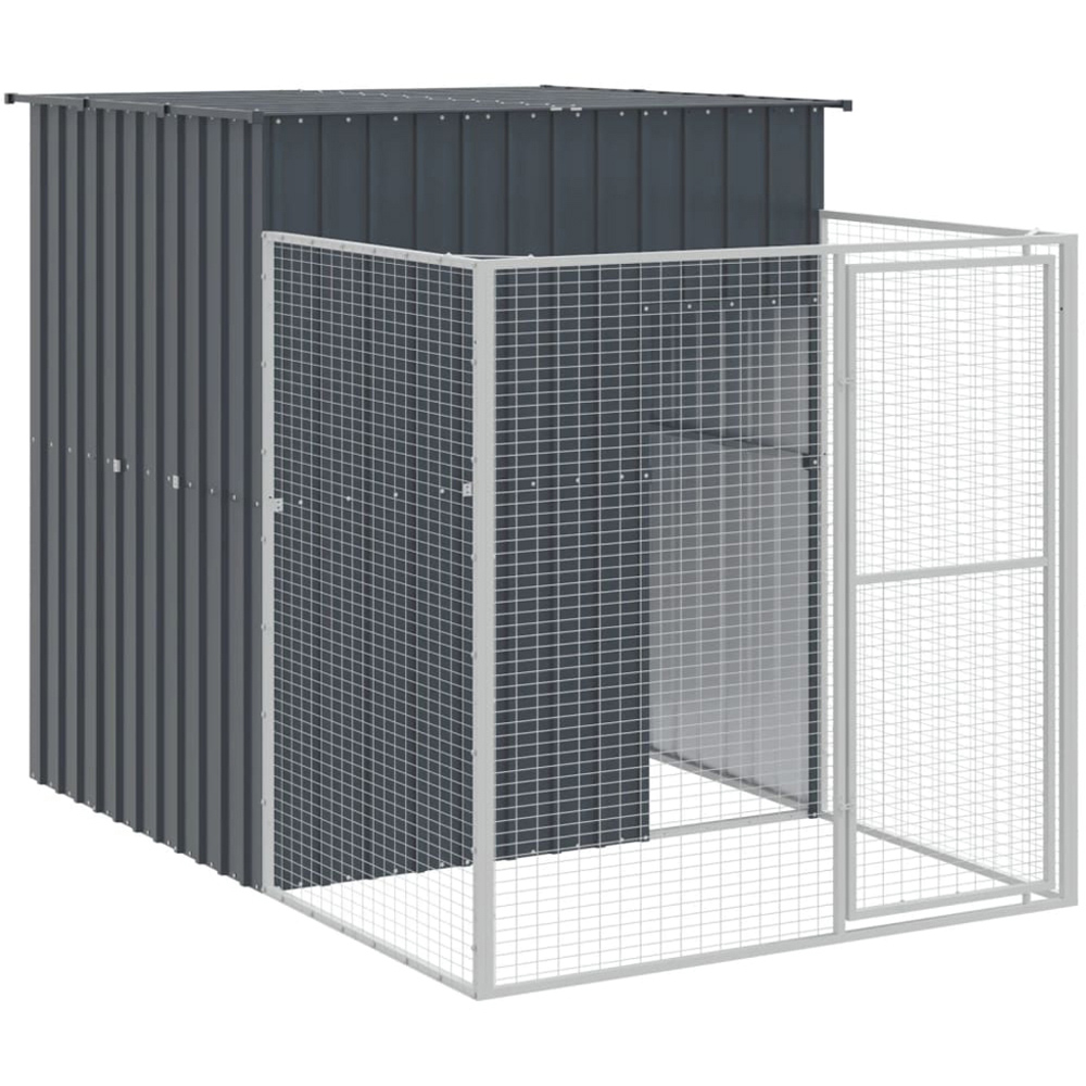 vidaXL Anthracite Steel Kennel with Run 165 x 1271 x 181cm Image 5