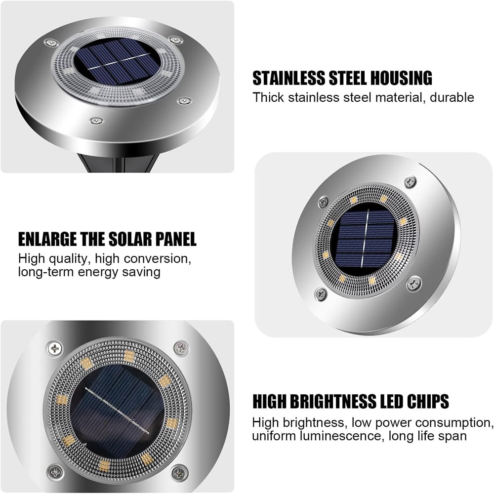 ExtraStar 4 Pack Solar Outdoor Garden Light Image 3