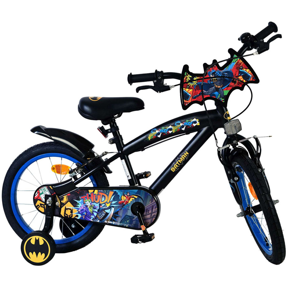 Volare DC Comics Batman Kids 16 inch Multicolour Bike with Stabilisers Image 4