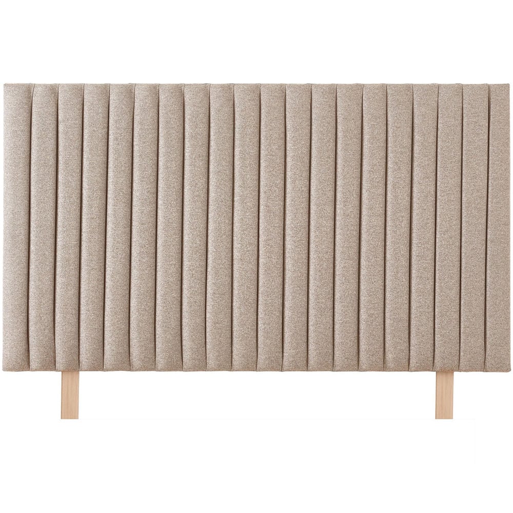 Aspire Furniture Catherine Lansfield Soho Single Natural Saxon Twill Headboard Image 2