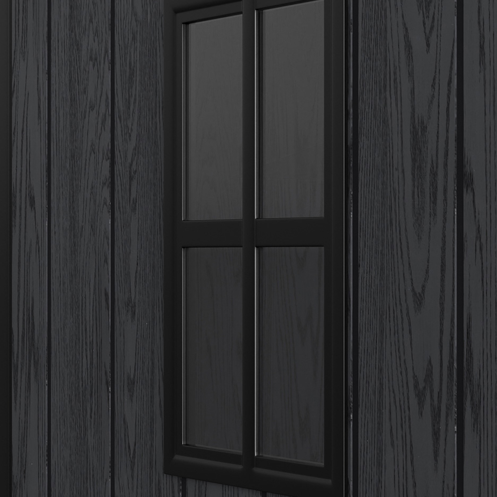 Living and Home 8 x 4ft Plastic Sloped Garden Storage Shed with Window Image 4