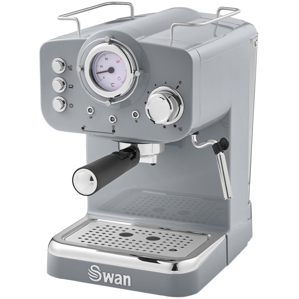 Swan Retro SK22110GRN Grey Pump Espresso Coffee Machine Image 1