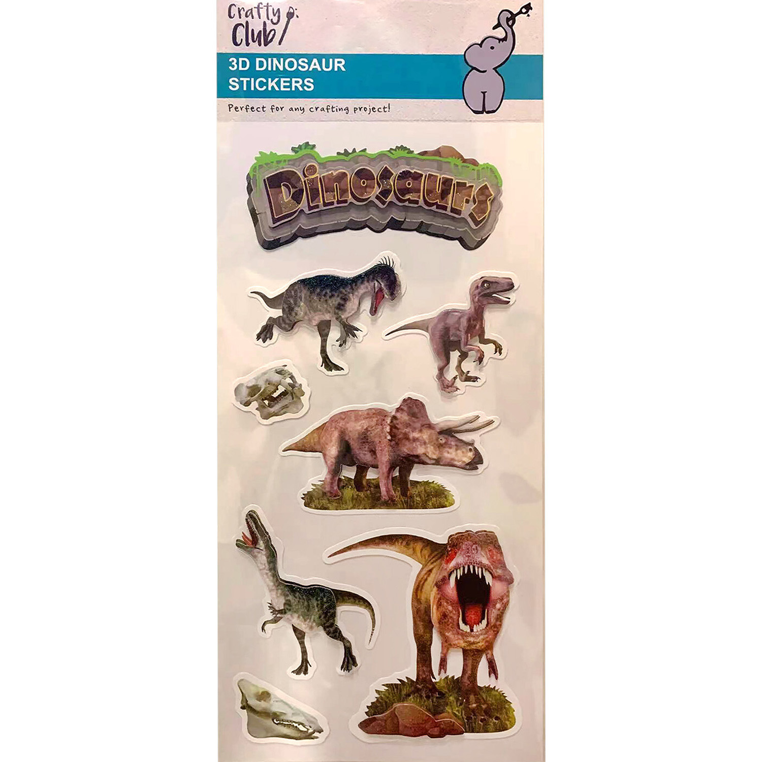 Crafty Club 3D Dinosaur Stickers Image