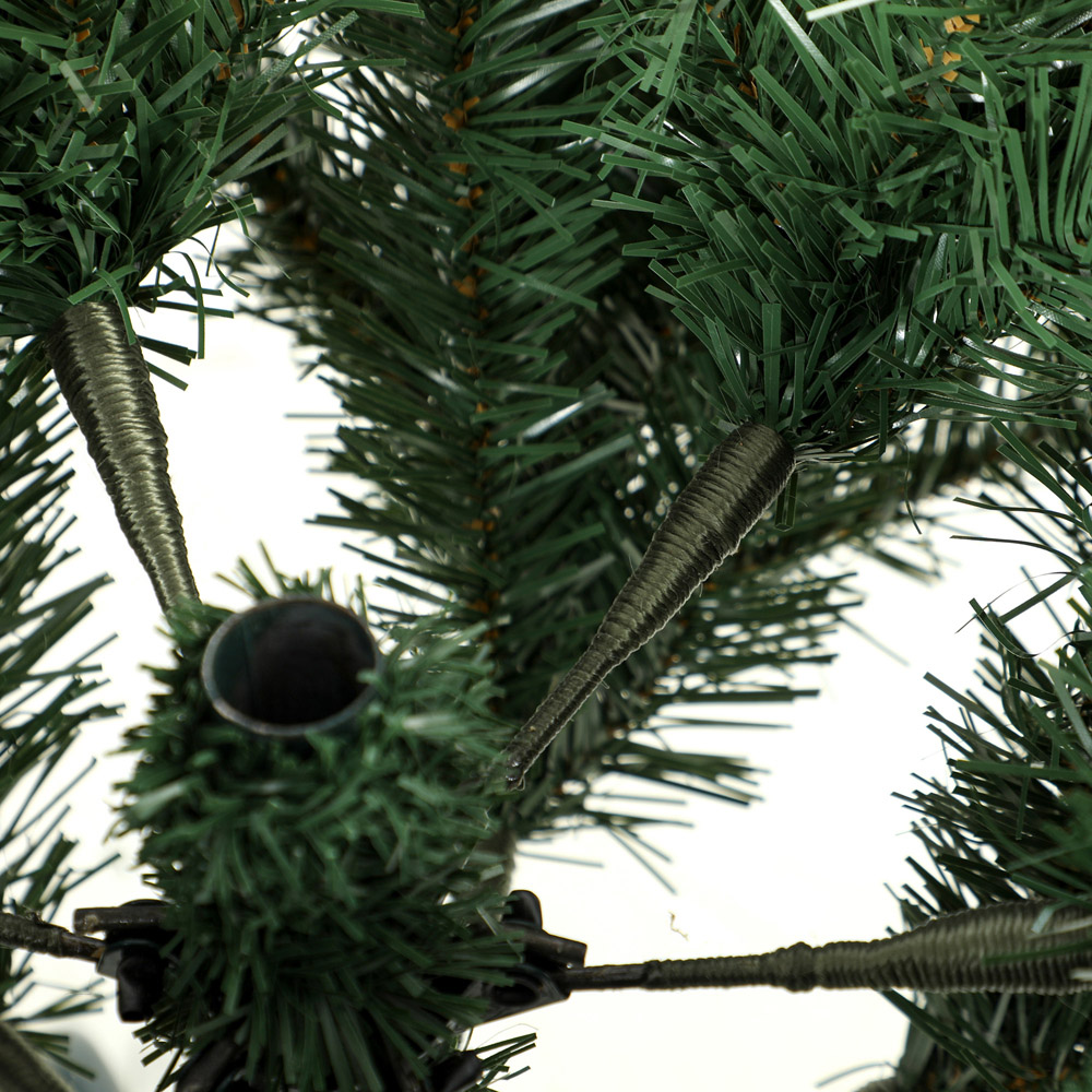 HOMCOM Green Geneva Fir Hinged Artificial Christmas Tree with 1610 Branch Tips 6ft Image 4