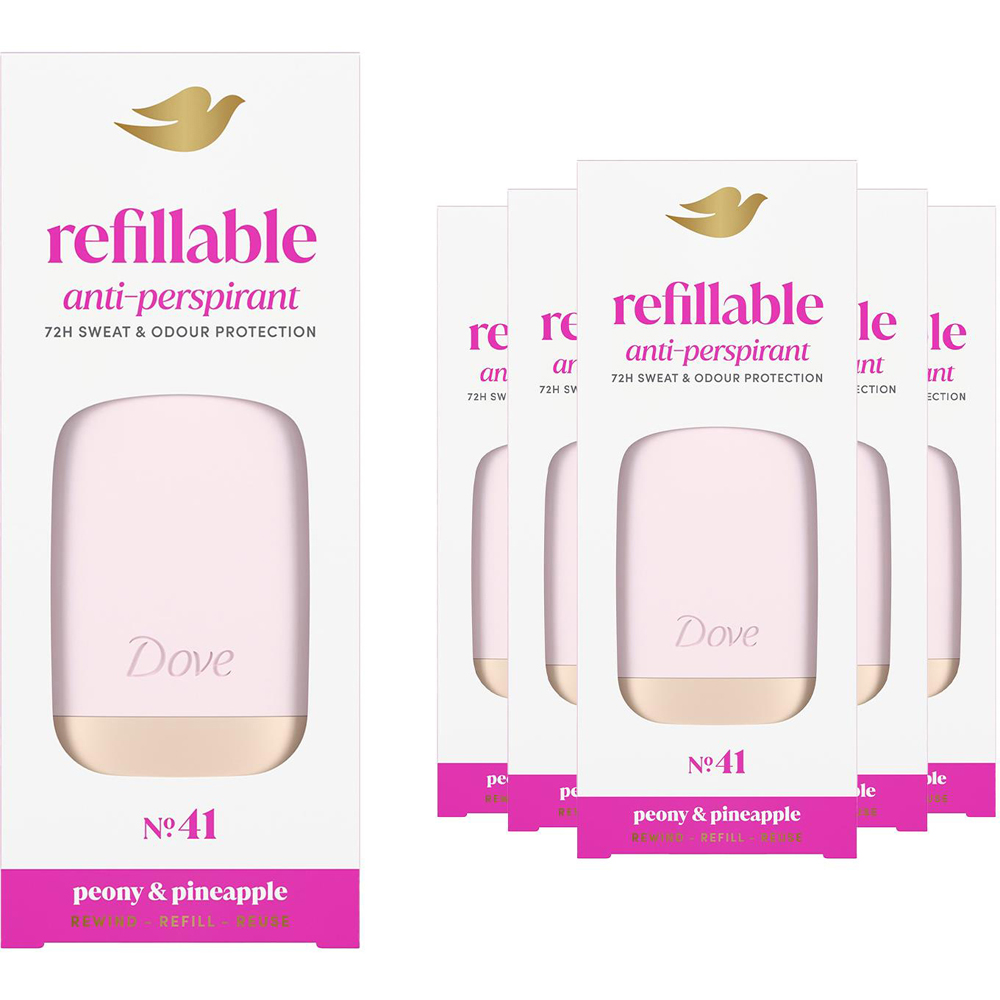 Dove Peony and Pineapple Antiperspirant Starter Kit Case and Refill 35ml 6 Pack Image 1