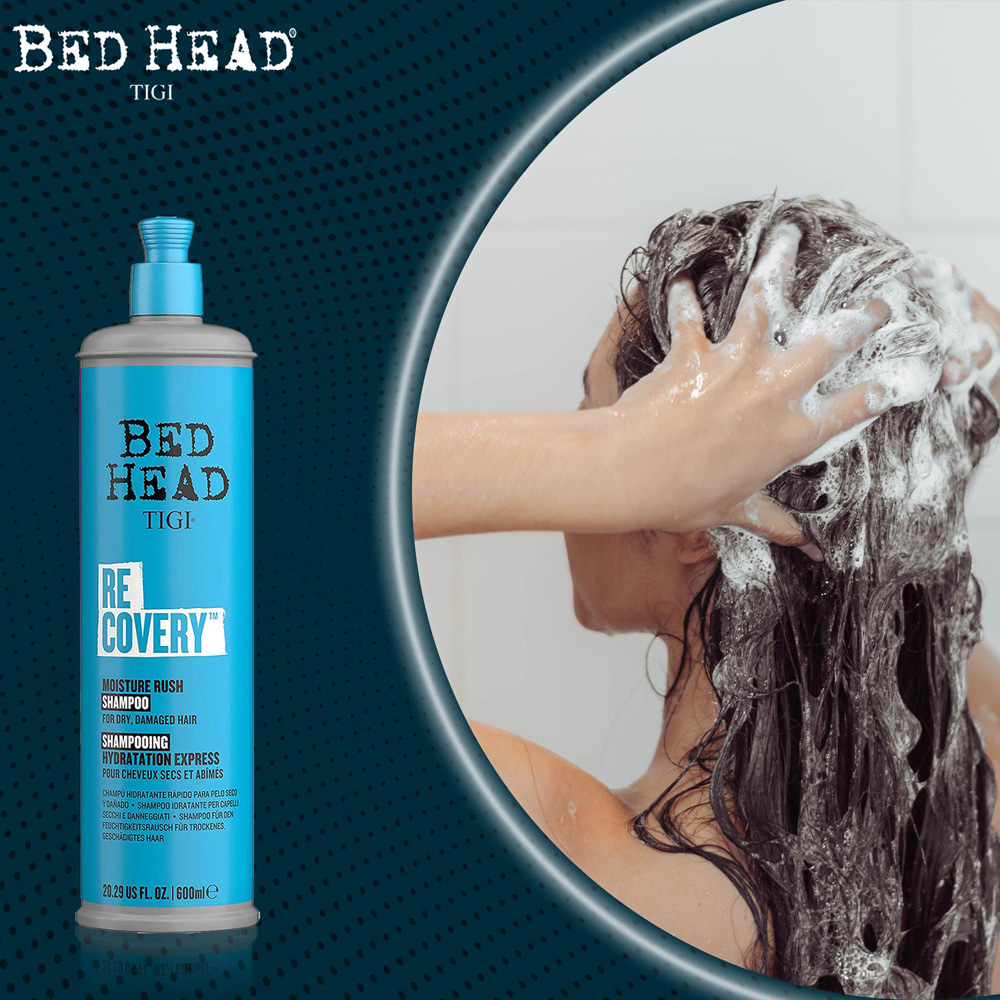 TIGI Bed Head Recovery Dry Hair Hydrating Cleanser Moisturising Shampoo 600ml 3 Pack Image 6